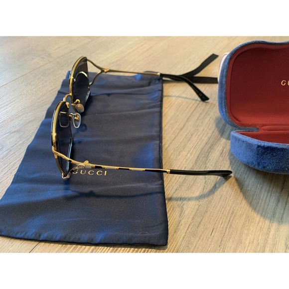 Gucci GUCII20250 Fork Square Sunglasses Havana/Brown Color Tortoiseshell Frame - Picture 6 of 8